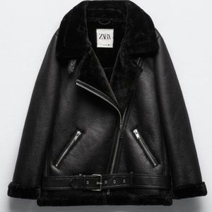 Zara double faced biker jacket